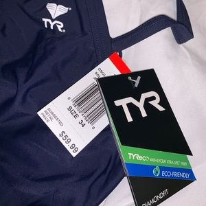 TYR Diamondfit swimsuit size 34 navy, NWT